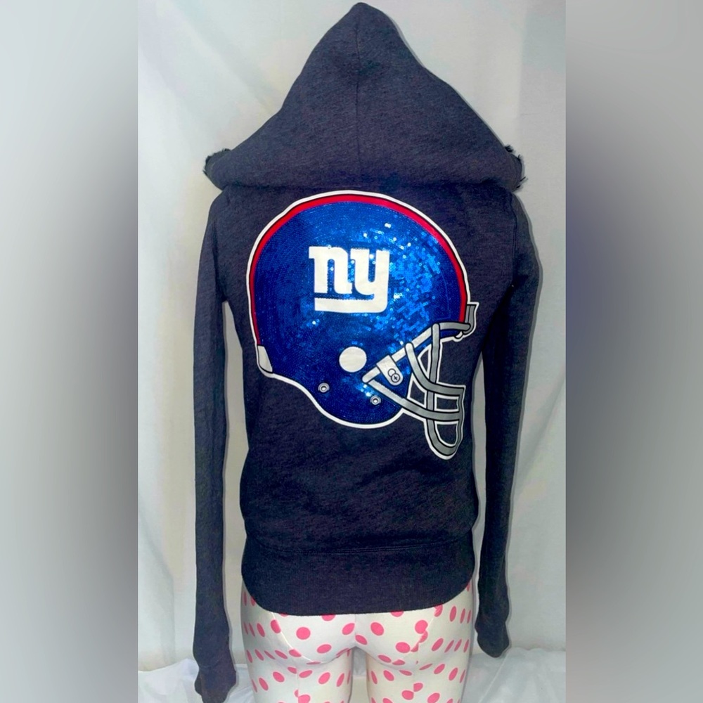 Victoria’s Secret PINK New York Giants FUR JACKET RARE